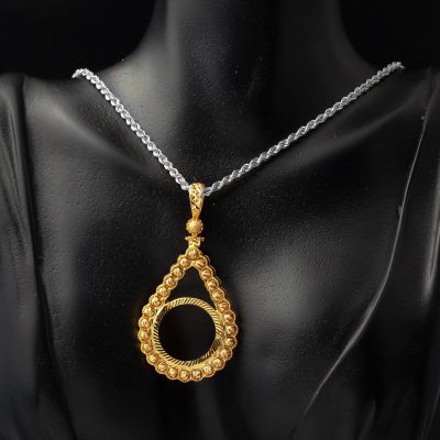 Dorique 22 Carats Quart Or Collier Çerçevesi - 22K - 7g - EZ Gold