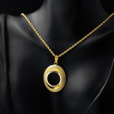 Oval Çerçeve Quart Orlık Collier - 14K - 2.67g - EZ Gold