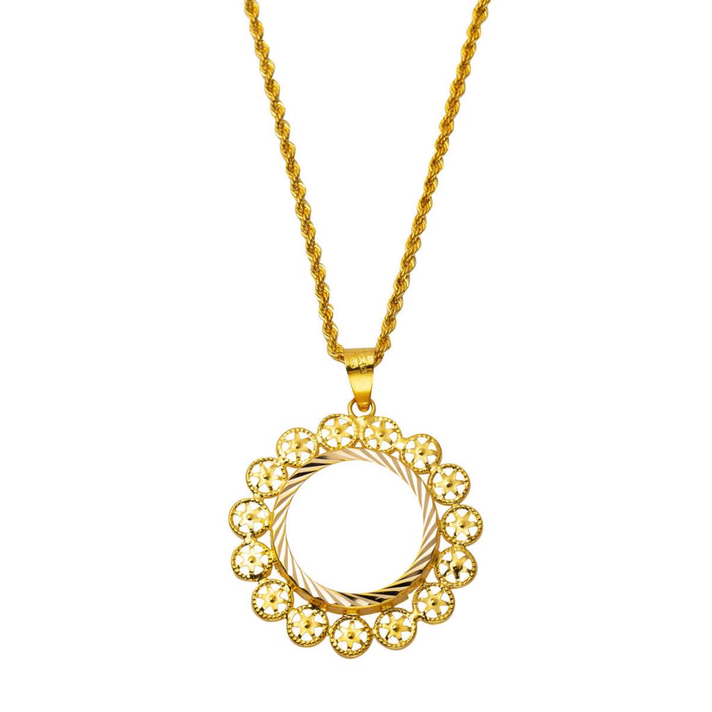Dönence Demi Or Çerçeveli Collier