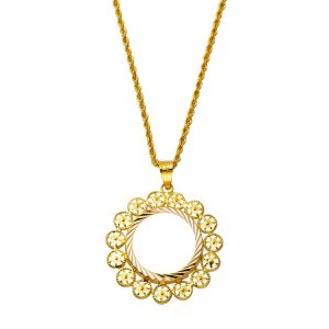 Dönence Half Gold Çerçeveli Necklace