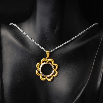 with Flowers Half Gold Çerçevesi - 14K - 2.2g - EZ Gold