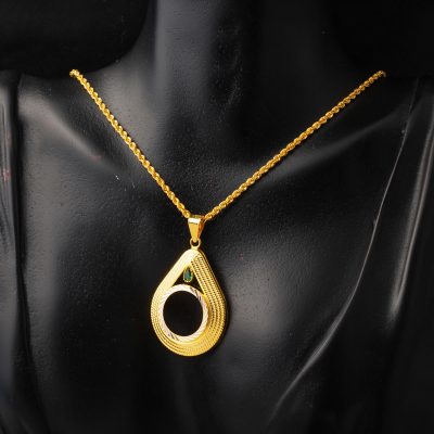 Damla 14 Ayar Çeyrek Altın Çerçeveli Kolye - 14K - 5.91g - EZ Gold