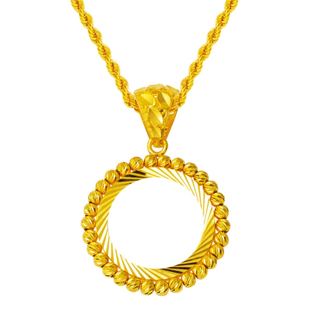 Demi Or Çerçeveli Boules 14 Carats Collier