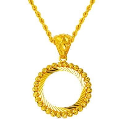Demi Or Çerçeveli à Boules 14 Carats Collier