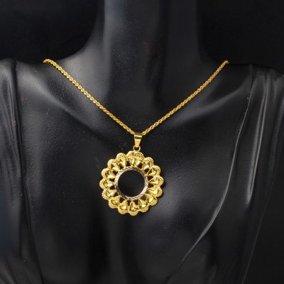 Taşsız Papatya 14 Ayar Altın Çeyreklik Kolye - 14K - 3.95g - EZ Gold