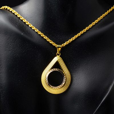 Drop Half Gold Çerçeveli 14K Necklace - 14K - 4.96g - EZ Gold