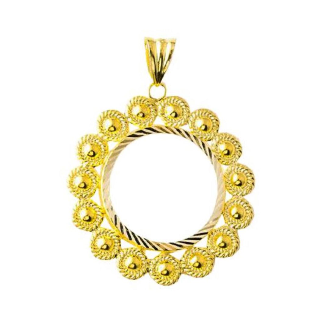 sans Pierre Papatya 14 Carats Demi Or Çerçevesi