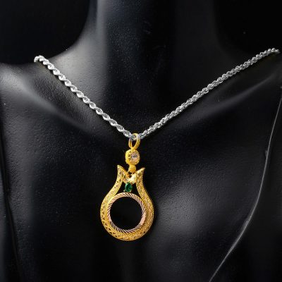 Laleli 14 Ayar Zincirsiz Çeyrek Altın Çerçevesi - 14K - 2.96g - EZ Gold