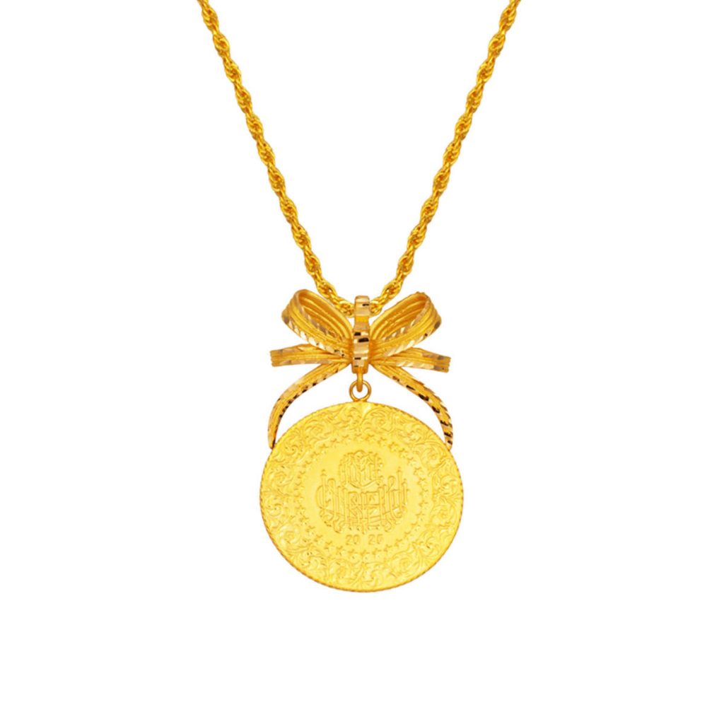Tam en Or 22 Carats Fiyonklu Collier