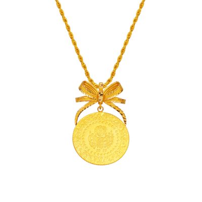 Tam en Or 22 Carats Fiyonklu Collier