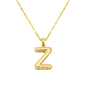14 Karat Gold Balon Z Letteri Necklace