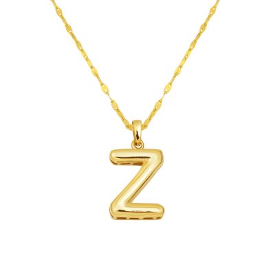 14 Carats Or Balon Z Lettrei Collier