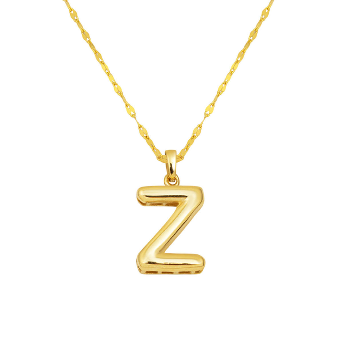 14 Carats Or Balon Z Lettrei Collier