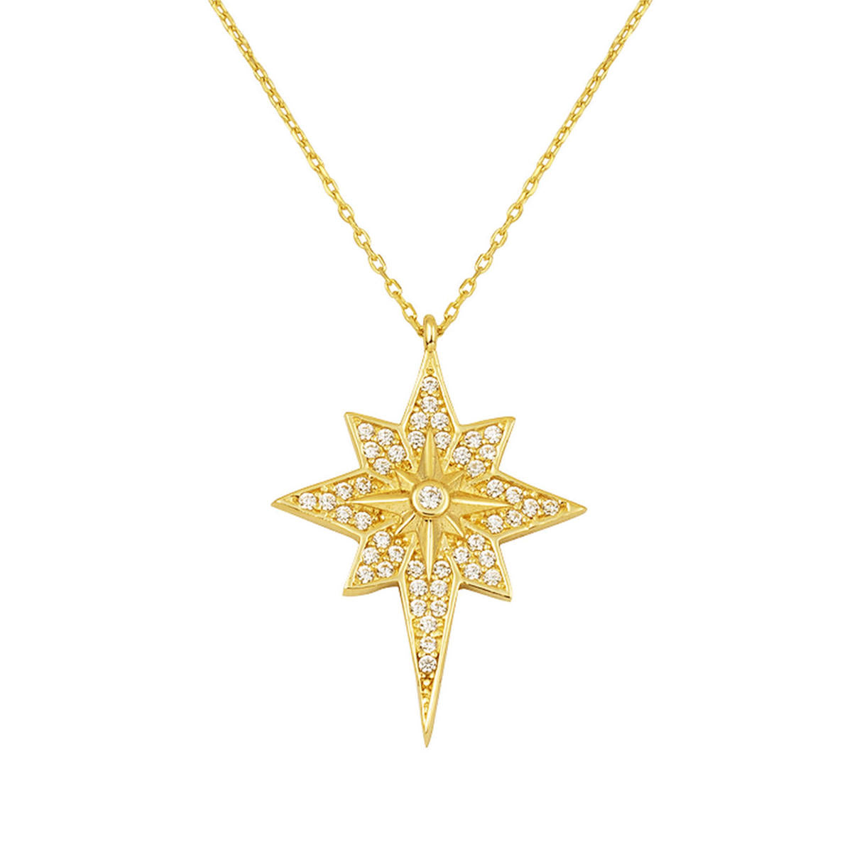 14 Carats Kuzey Étoileı Or Collier