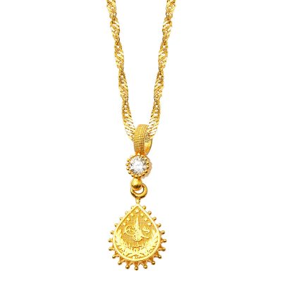 Goutte avec Monogramme 14 Carats Or Collier