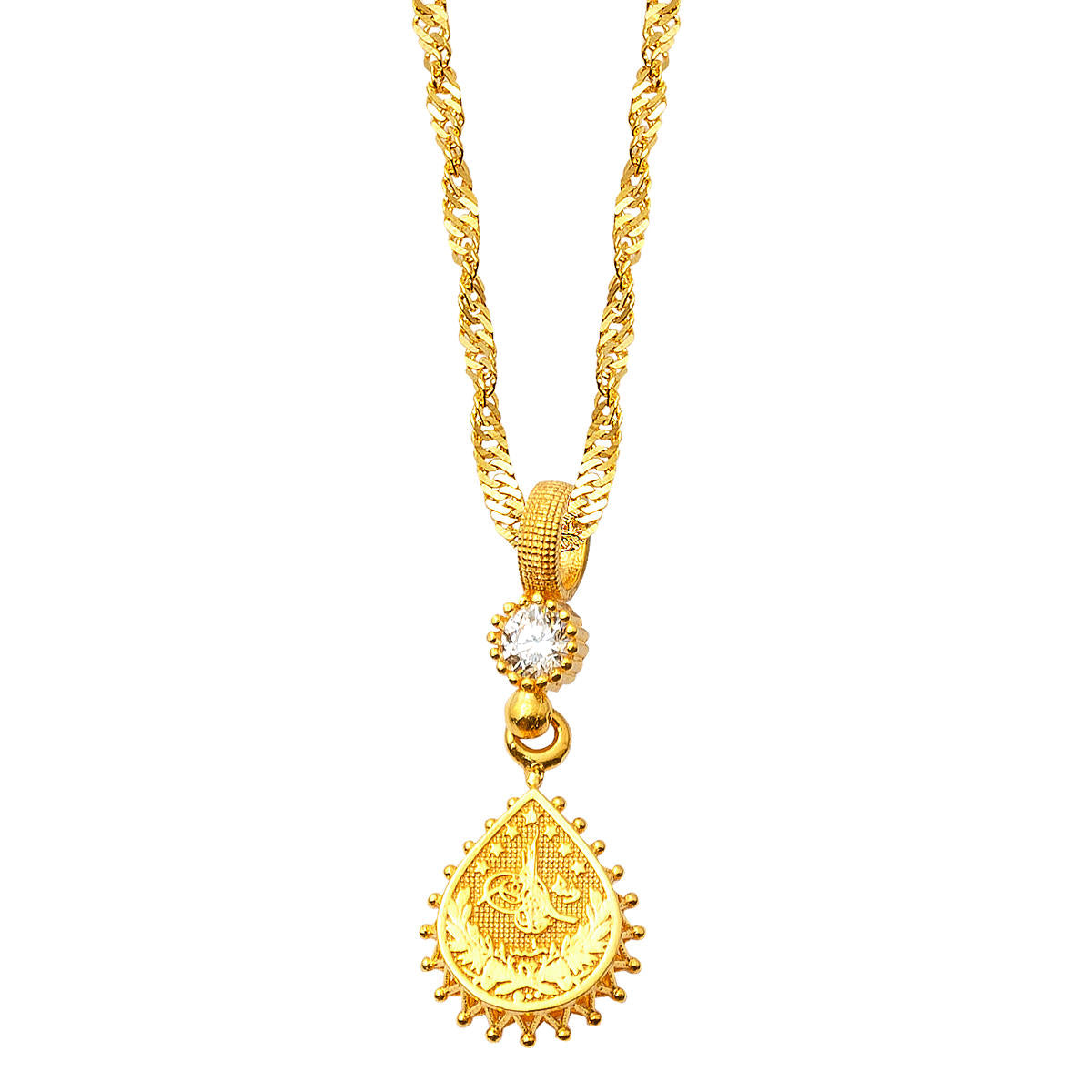 Goutte Monogramme Ottoman 14 Carats Or Collier