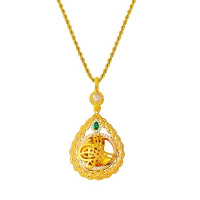 Saç Tressésü avec Monogramme Or Collier