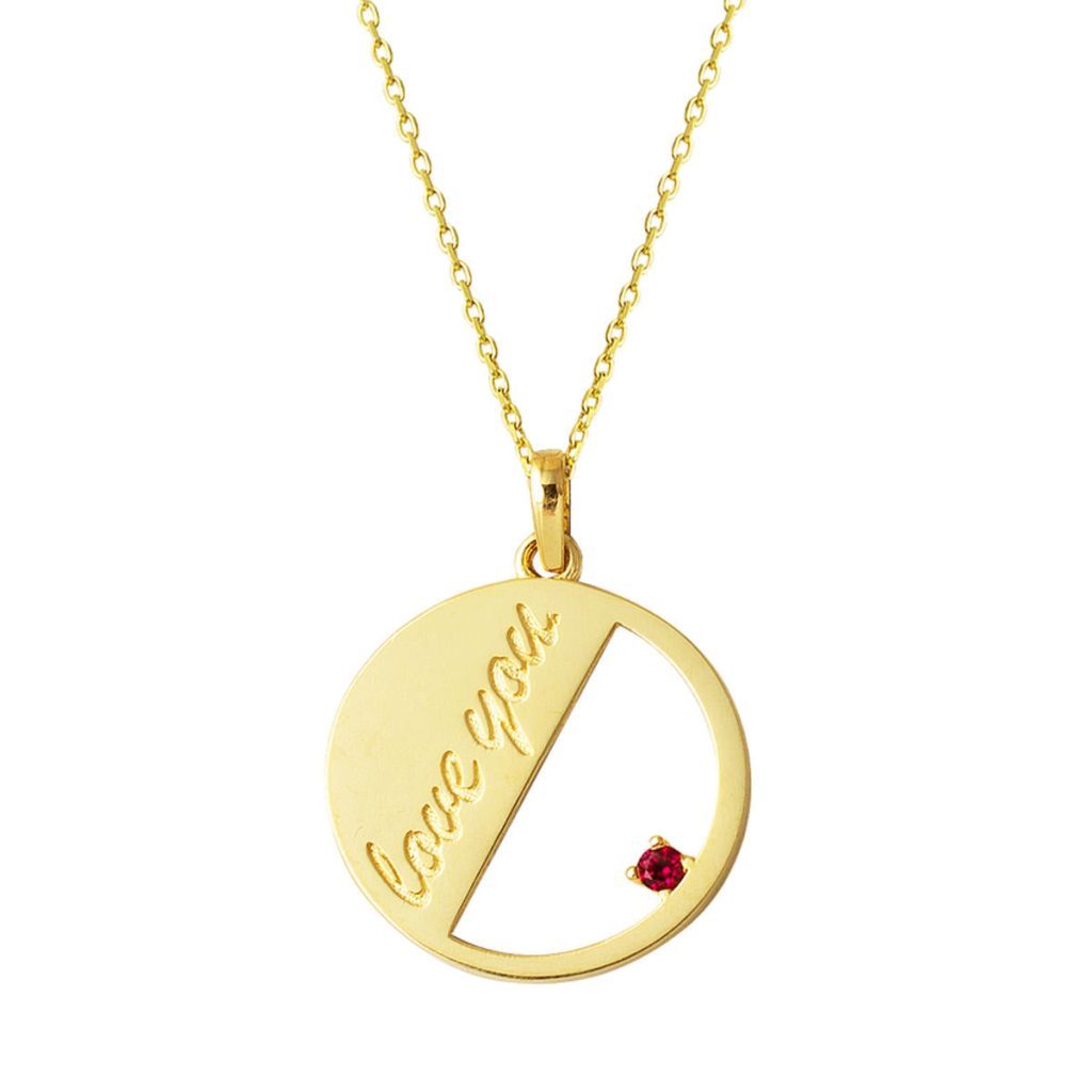 Seni Seviyorum Yazılı Gold Necklace