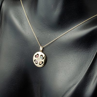 14 Carats Or Cœurler Collier - 14K - 2.26g - EZ Gold