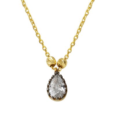 Goutte Diamant Tarzı 14 Carats Or Collier