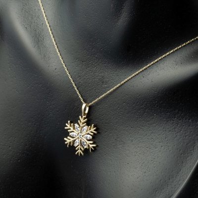 Damla Taşlı Kartanesi Altın Kolye - 14K - 2.34g - EZ Gold