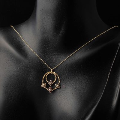 Modern Tasarım Hayat Çiçeği Altın Kolye - 14K - 1.99g - EZ Gold