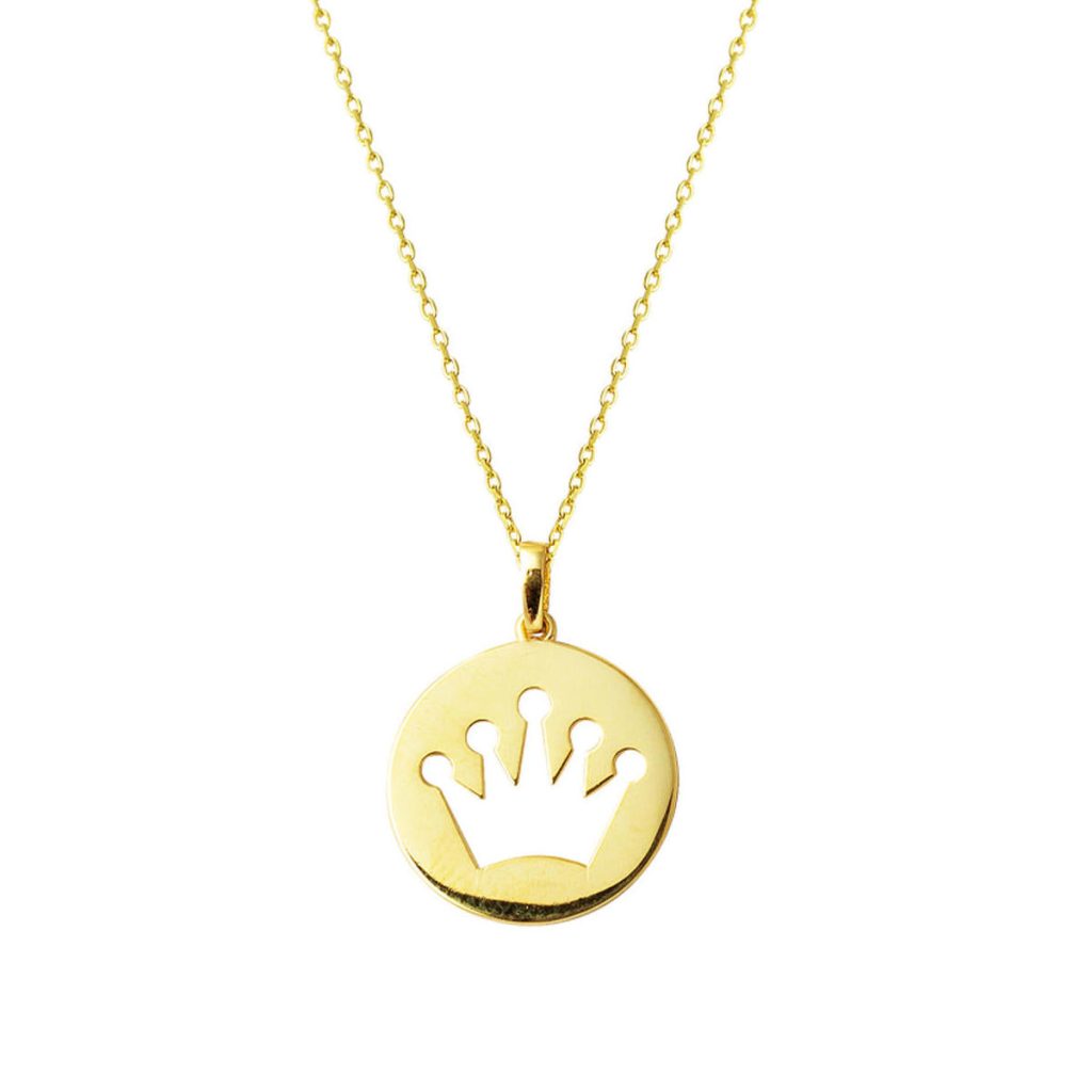 Kral Tacı Plaka Or Collier