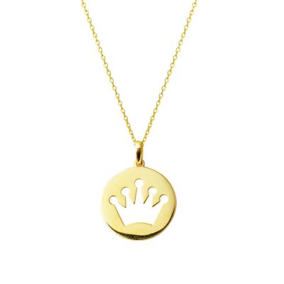 Kral Tacı Plaka Or Collier