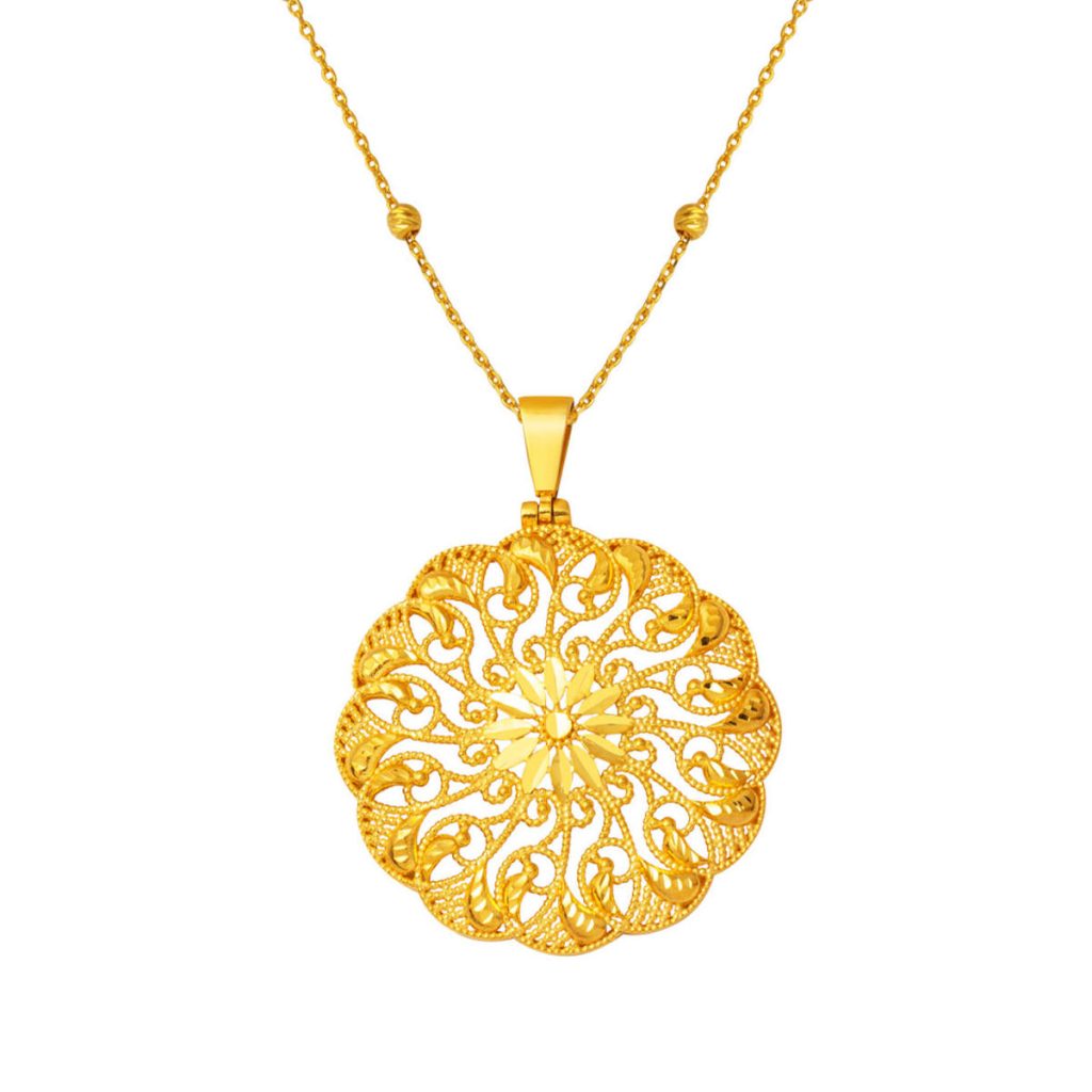 Telkari İşlemeli 22 Karat Gold Necklace