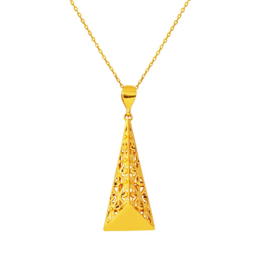 Kalemli Üçgen Design 22 Carats Or Collier