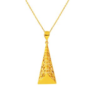 Kalemli Üçgen Design 22 Karat Gold Necklace