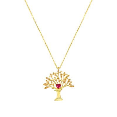 Moderne Tree of Life Designed Or Collier