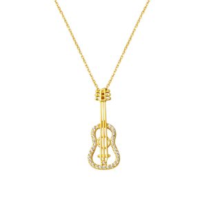 Gitar Model Femme Or Collier