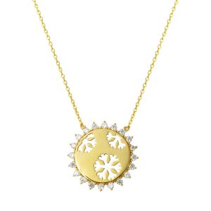 Flocon & Soleil 14 Carats Or Collier