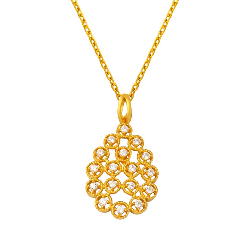 Drop Design 22 Karat Chain Gold Necklace