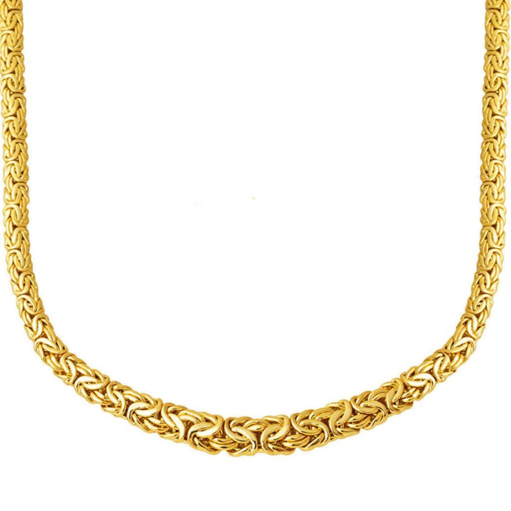 Italian Kral Chain Gold Gerdanlık Necklace 14 Karat