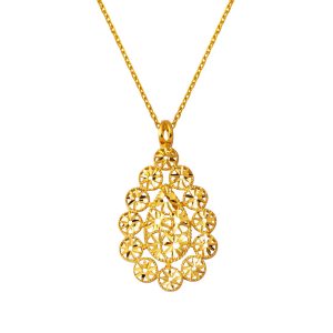 Su Dropsı Çiçeği Gold Necklace 22 Karat