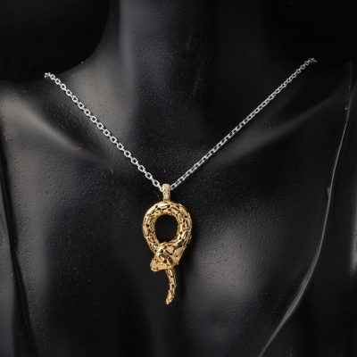 Yılan Tasarım 14 Ayar Zincirsiz Altın Kolye - 14K - 4.14g - EZ Gold