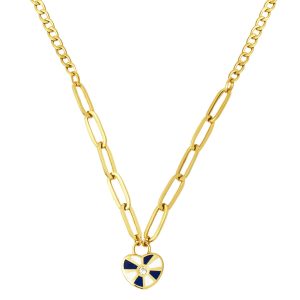 avec Cœur 14 Carats Or Chaine Collier