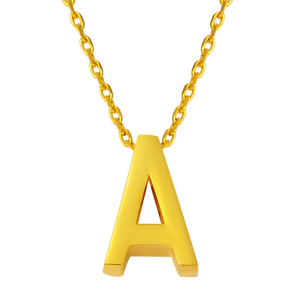 22 Carats A Lettrei Or Collier