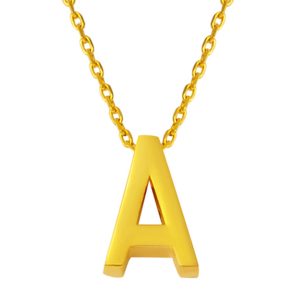 22 Karat A Letteri Gold Necklace