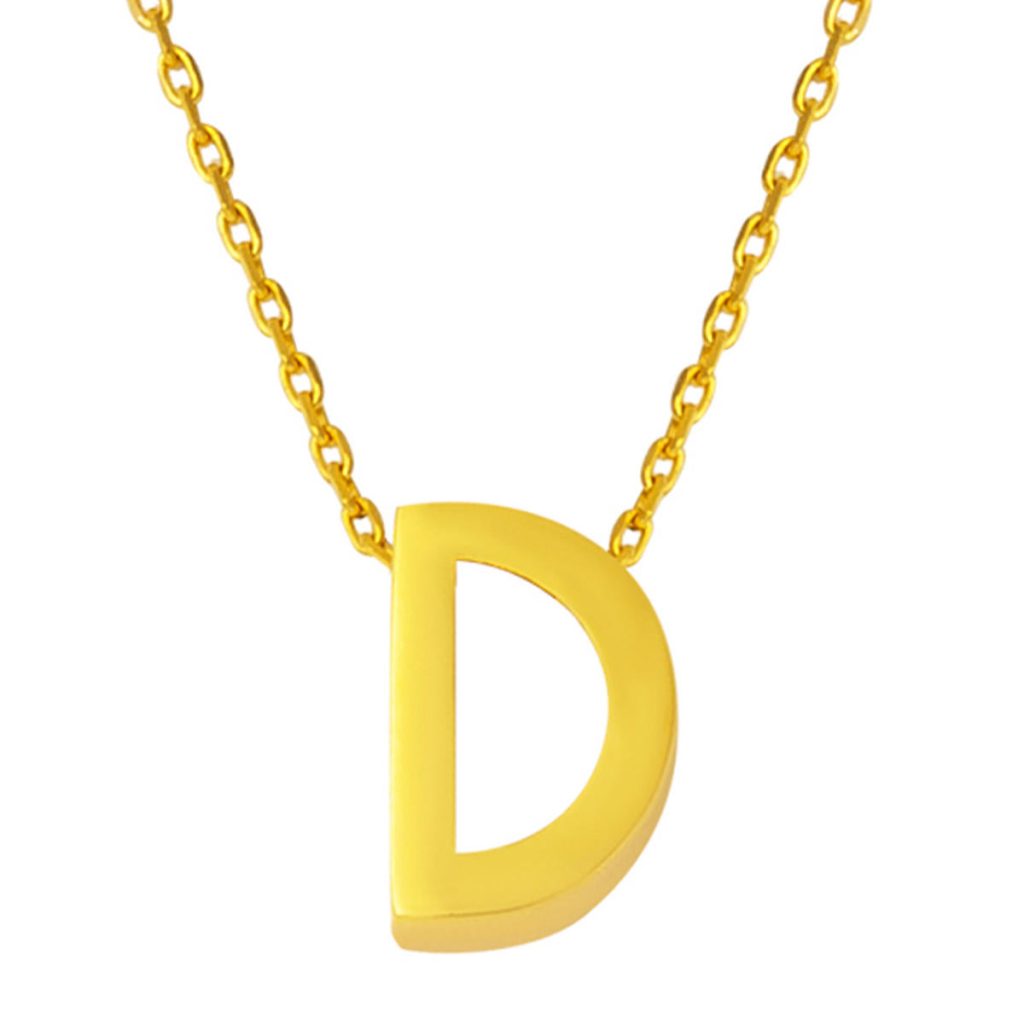 22 Carats D Lettrei Or Collier