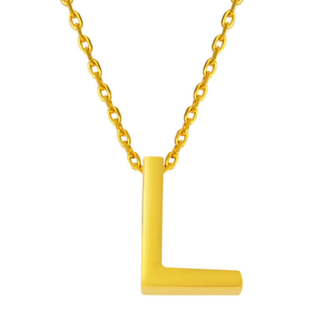22 Karat L Letteri Gold Necklace
