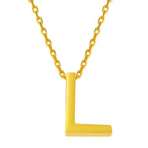 22 Karat L Letteri Gold Necklace