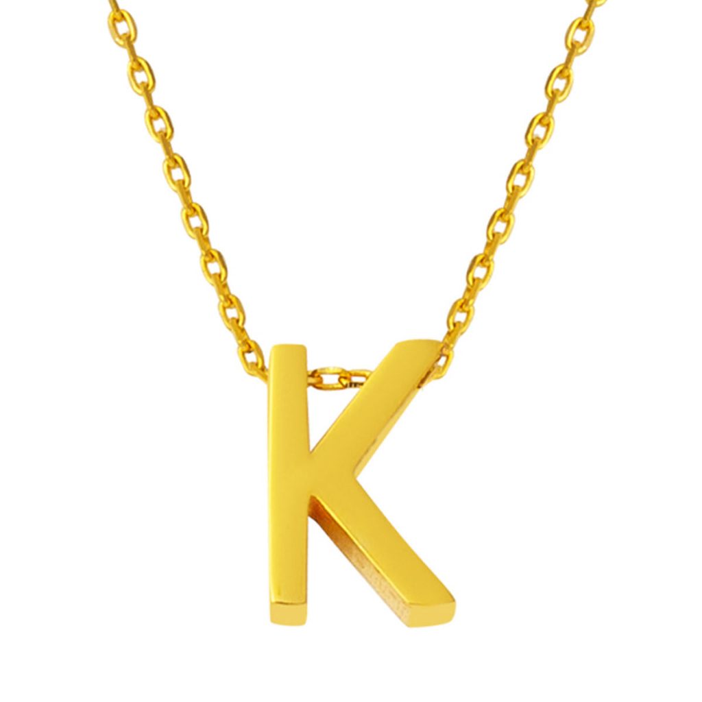 22 Karat K Letteri Gold Necklace