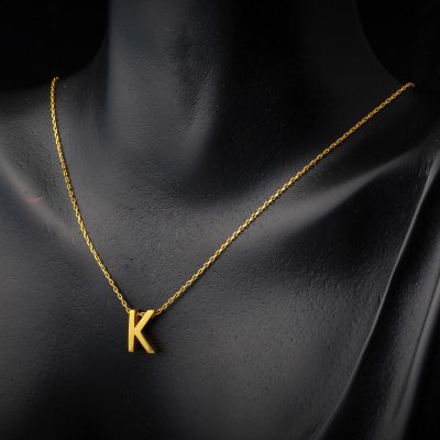 22 Ayar K Harfi Altın Kolye - 22K - 3.3g - EZ Gold