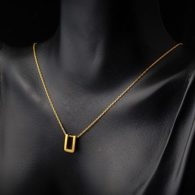 22 Ayar U Harfi Altın Kolye - 22K - 3.45g - EZ Gold