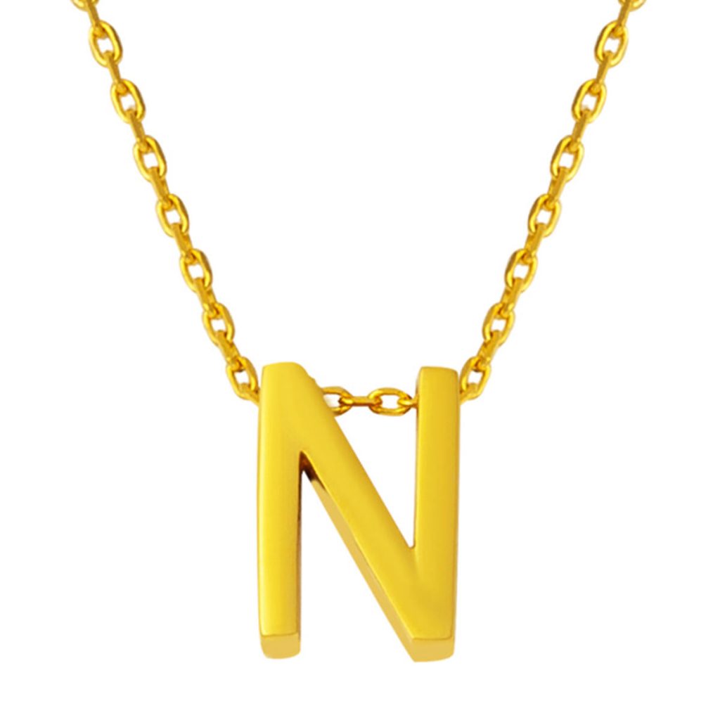 22 Carats N Lettrei Or Collier