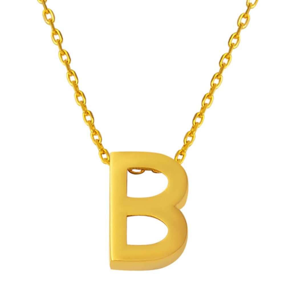 22 Carats B Lettrei Or Collier
