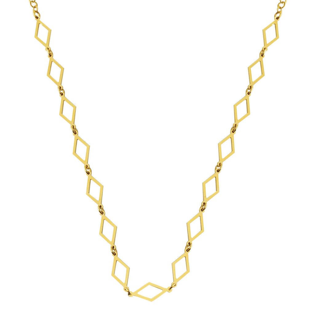 Dörtgen Hooplar Gold Chain Necklace